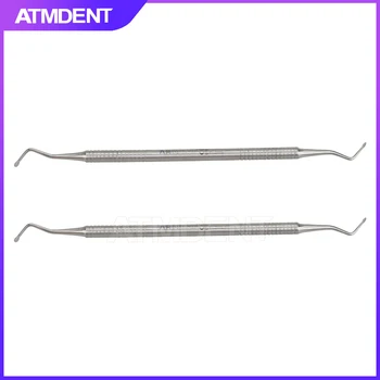 1 бр. теглилки кабел за ретракции на венците, отделяне на венците от неръждаема стомана, четка за скалер, инструмент, с двойни краища, кръгла корона