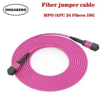 безплатна доставка AB450 1 бр./лот MPO/APC 24 влакна ММ 10 Г оптичен кабел удължител Пач-кабел
