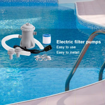 Електрически Филтър-помпа За Плувен басейн Ефективна Филтрация на Комплект Филтри За Помпата за басейна Лесна За използване Система за Пречистване на вода на САЩ / ЕС /Великобритания