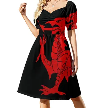 Ново полутоновое рокля без ръкави Cymru Dragon Red, рокля за бала 2023, рокли за парти, вечерни рокли