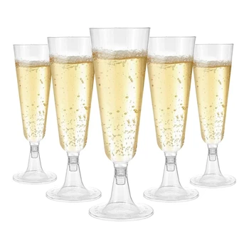 Чаши за шампанско, чаши за вино, чаши за парти, за Многократна употреба чаши за вино върху крака за партита в градината