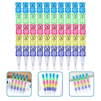 Штабелируемые пластмасови химикалки-мече Ciieeo - 10шт цветни моливи за подаръци за рожден Ден